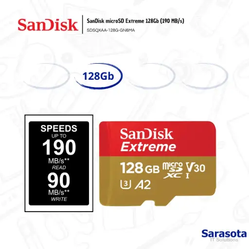 [SAN003] SanDisk microSD Extreme 128Gb (190 MB/s)