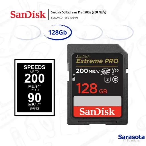 [SAN007] SanDisk Extreme Pro SD 128Gb (200 MB/s)