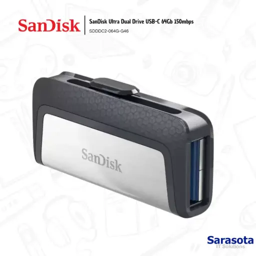 [SAN014] SanDisk Pendrive Ultra Drive Dual Silver USB 64Gb