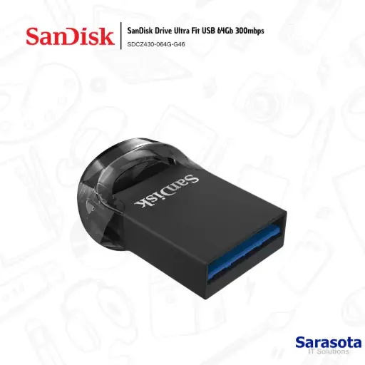 [SAN015] SanDisk Ultra Drive Fit USB 64Gb (300 MB/s)