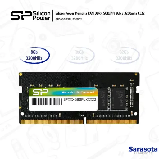 [SIL005] Silicon Power RAM DDR4 SODIMM 3200Mhz de 8Gb