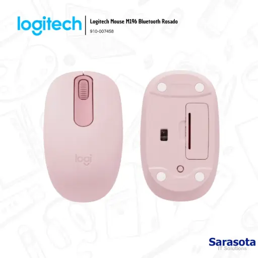 [LOG036] Logitech Mouse M196 Bluetooth Rosado (910-007458)