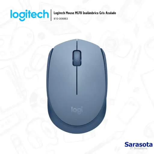 [LOG040] Logitech Mouse M170 Inalámbrico Gris Azulado (910-006863)