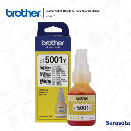 [BRO010] Brother BT5001Y Botella de Tinta Amarillo 48.8ml